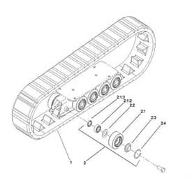 Standard tread track kit For TX222 1046106